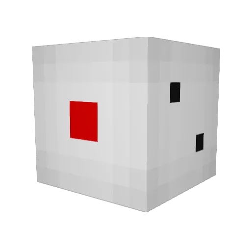 MrWeird04 Minecraft avatar head, 3D render