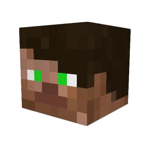 MrWeit Minecraft avatar head, 3D render