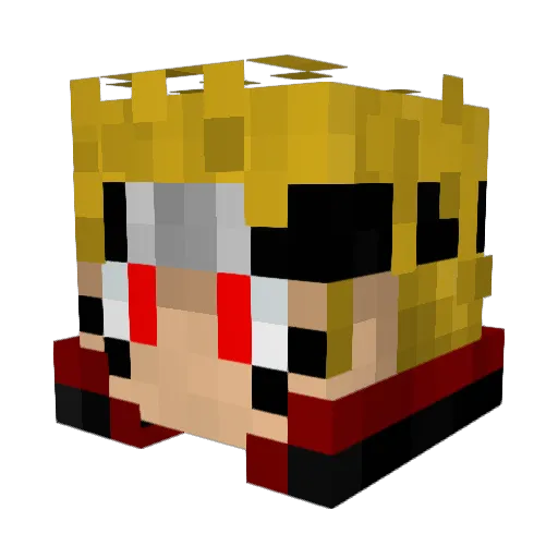 MrWest23 Minecraft avatar head, 3D render