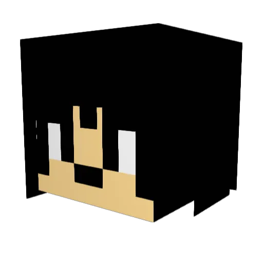 MrWhite129 Minecraft avatar head, 3D render