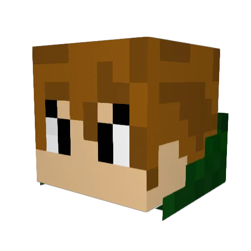 MrWhite462 Minecraft avatar head, 3D render
