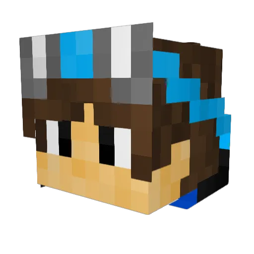 MrWhiteFlamesYT Minecraft avatar head, 3D render
