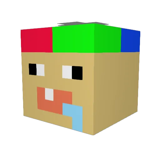 MrWhopper123 Minecraft avatar head, 3D render