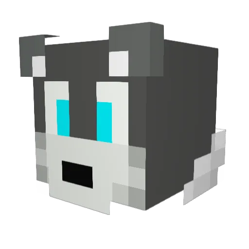 MrWolf82 Minecraft avatar head, 3D render