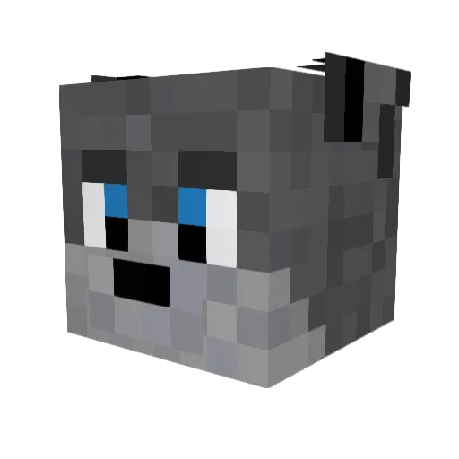 MrWolfLP Minecraft avatar head, 3D render