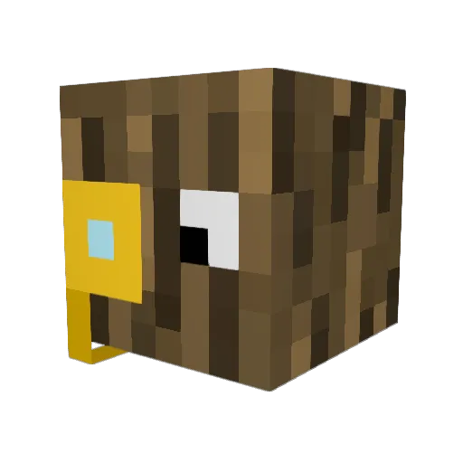 MrWooood Minecraft avatar head, 3D render