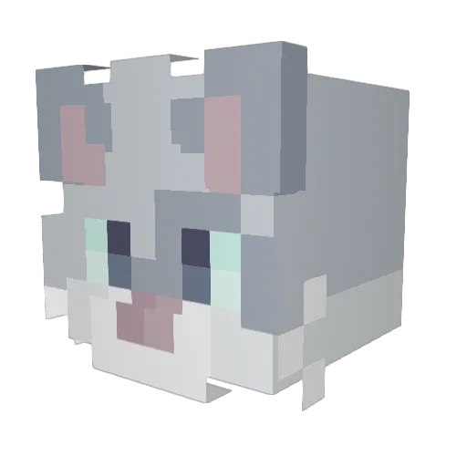 MrWuff Minecraft avatar head, 3D render