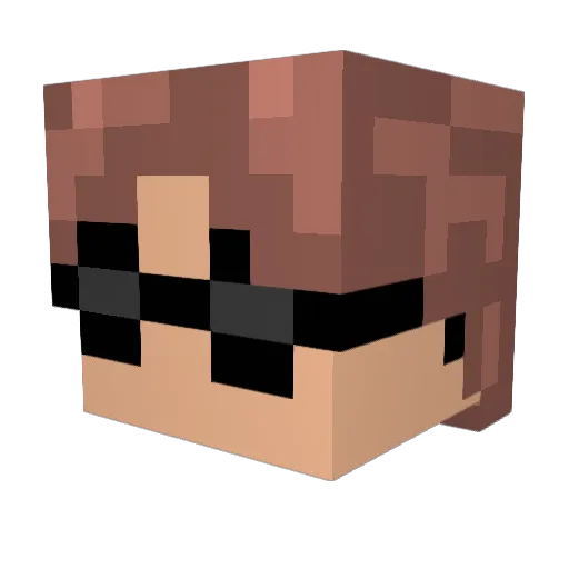 MrX2008 Minecraft avatar head, 3D render