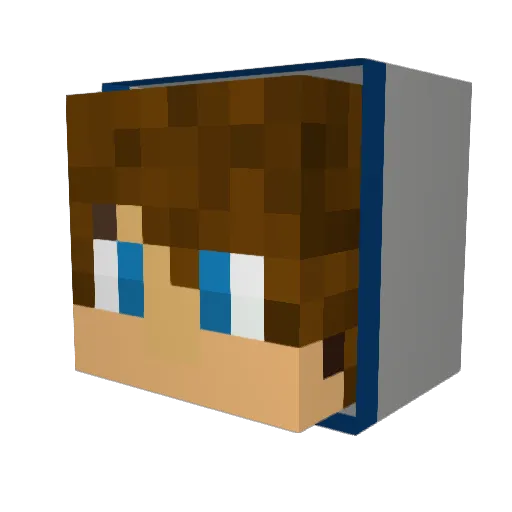 MrX_1209 Minecraft avatar head, 3D render