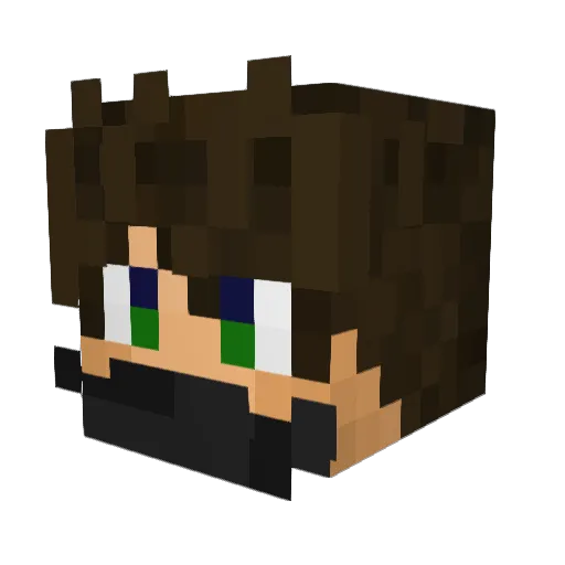 MrXenoYT Minecraft avatar head, 3D render