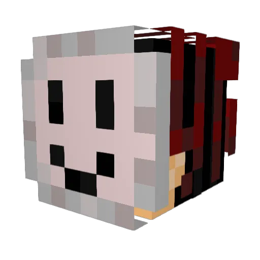 MrYBA14 Minecraft avatar head, 3D render