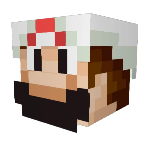 MrYas Minecraft avatar head, 3D render