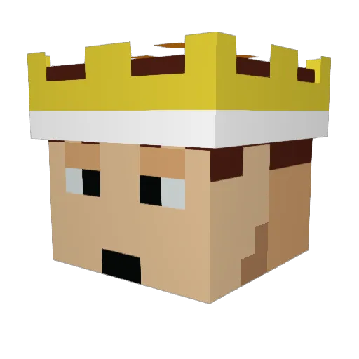 MrYii Minecraft avatar head, 3D render