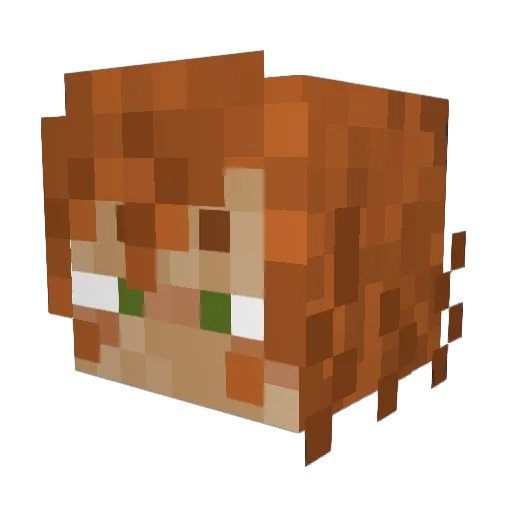 MrYvest Minecraft avatar head, 3D render