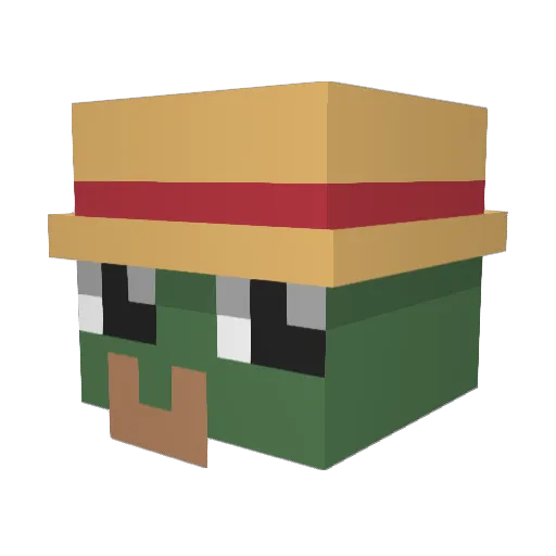 MrZachar Minecraft avatar head, 3D render