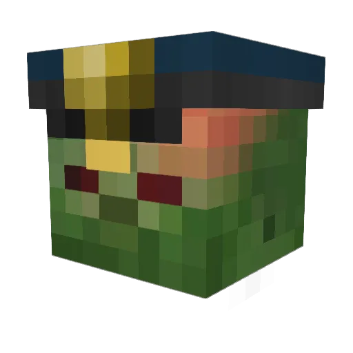 MrZalTy Minecraft avatar head, 3D render