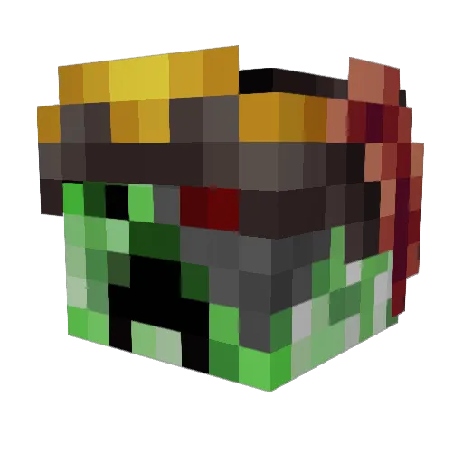 MrZelliox Minecraft avatar head, 3D render