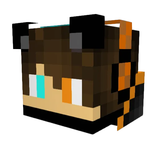 MrZeoxYT Minecraft avatar head, 3D render