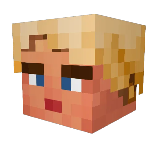 MrZeuro Minecraft avatar head, 3D render