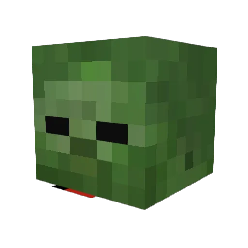 MrZombieEthan Minecraft avatar head, 3D render