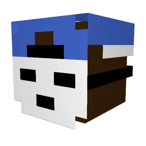 MrZorky Minecraft avatar head, 3D render