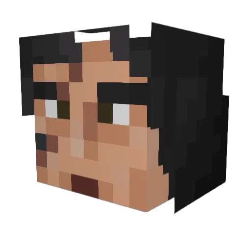 Mr_Abis Minecraft avatar head, 3D render