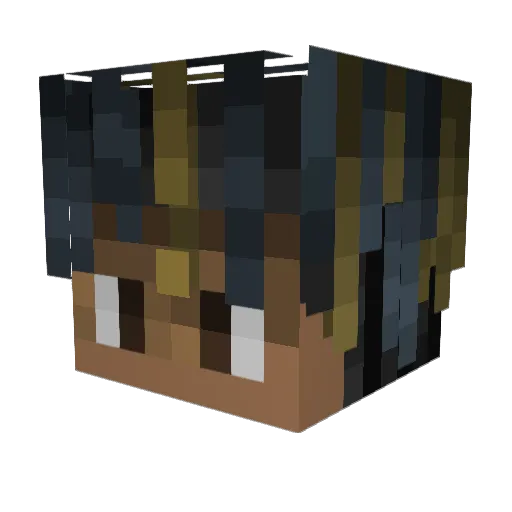 Mr_Ah Minecraft avatar head, 3D render