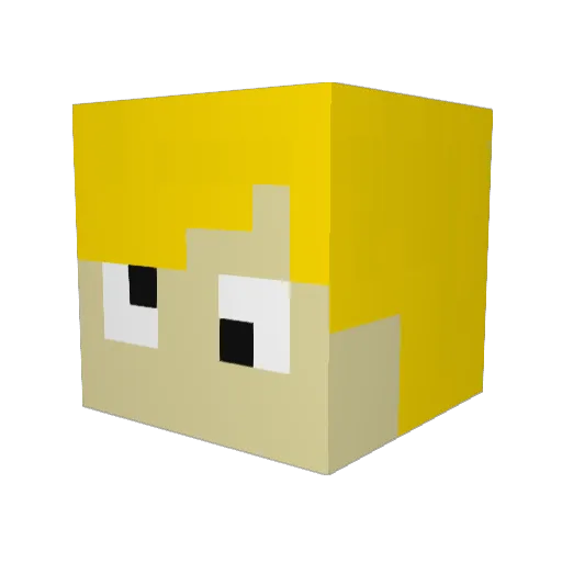 Mr_Alaran Minecraft avatar head, 3D render