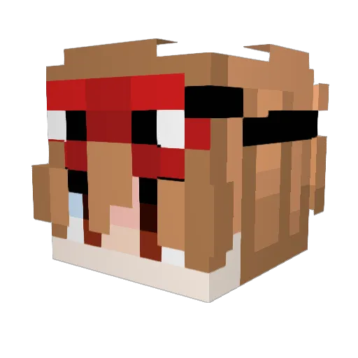 Mr_B_01 Minecraft avatar head, 3D render