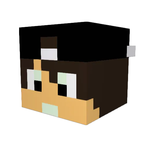 Mr_Biel Minecraft avatar head, 3D render