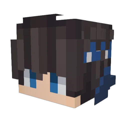 Mr_Blueheart Minecraft avatar head, 3D render