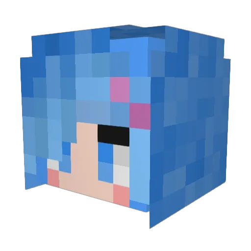 Mr_Book Minecraft avatar head, 3D render