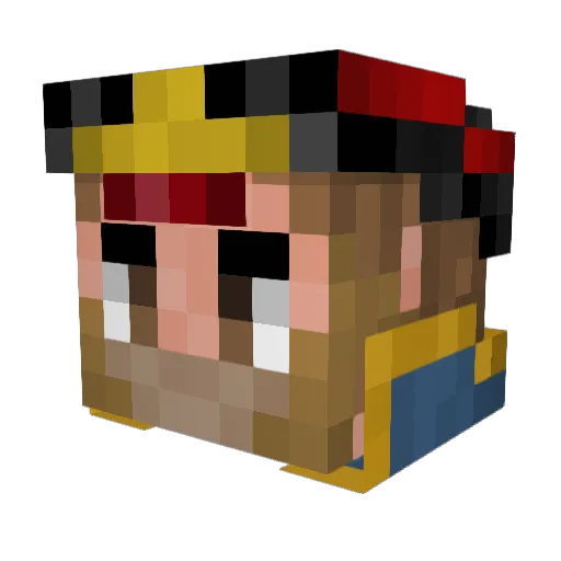 Mr_Booseby Minecraft avatar head, 3D render