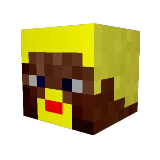 Mr_Buttons99 Minecraft avatar head, 3D render