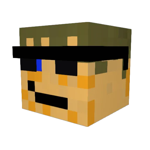 Mr_BvH Minecraft avatar head, 3D render