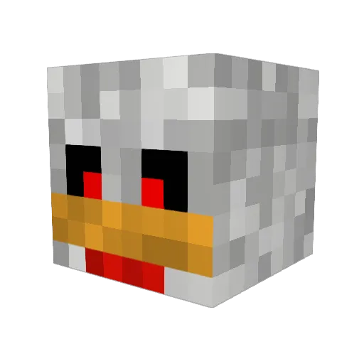 Mr_ChickenNugget Minecraft avatar head, 3D render