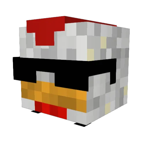 Mr_Chickn Minecraft avatar head, 3D render