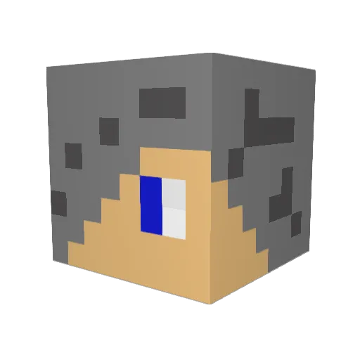 Mr_Creepe Minecraft avatar head, 3D render