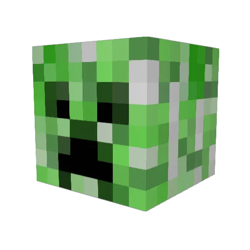 Mr_Creepers Minecraft avatar head, 3D render