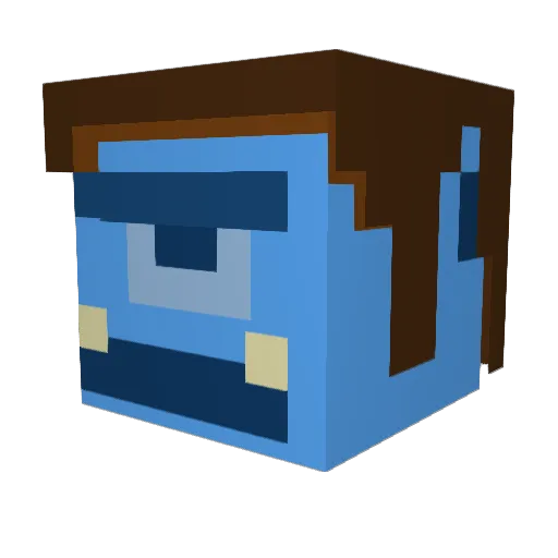 Mr_Crocket Minecraft avatar head, 3D render