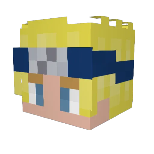 Mr_CuGi Minecraft avatar head, 3D render