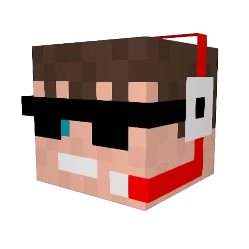Mr_D4rk_ Minecraft avatar head, 3D render