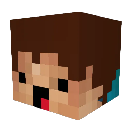 Mr_Derpes Minecraft avatar head, 3D render