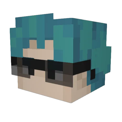 Mr_DzIk Minecraft avatar head, 3D render