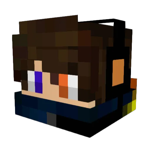 Mr_FDGamer Minecraft avatar head, 3D render