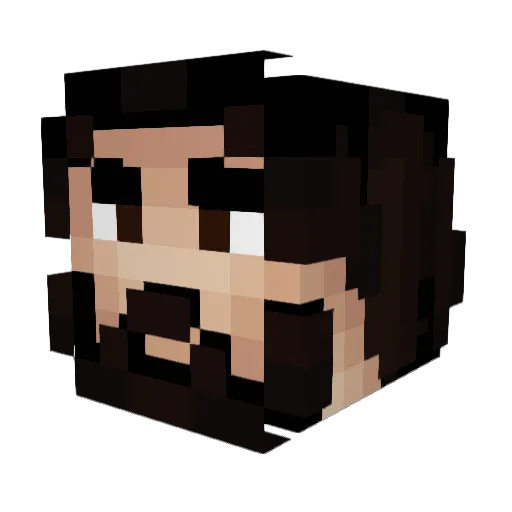 Mr_Feathers Minecraft avatar head, 3D render