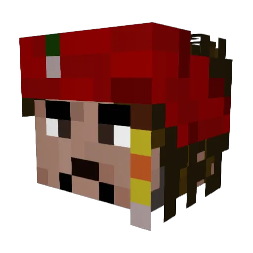 Mr_Flinty Minecraft avatar head, 3D render