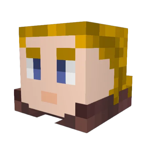 Mr_GEM_Bones Minecraft avatar head, 3D render