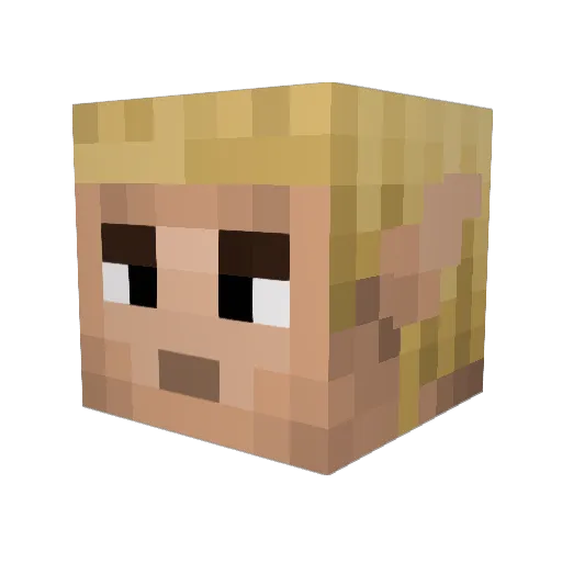 Mr_Gekko Minecraft avatar head, 3D render