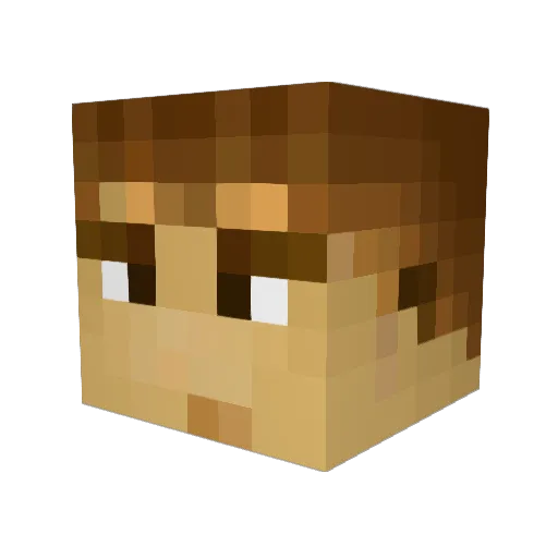 Mr_Glitch Minecraft avatar head, 3D render